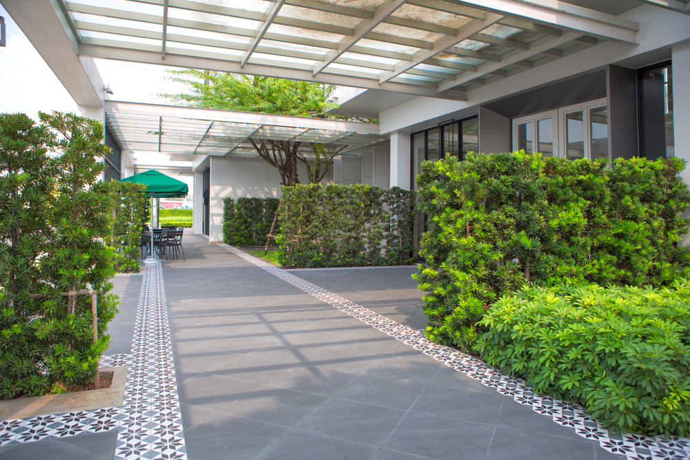 Communal gardens in apartments and penthouse